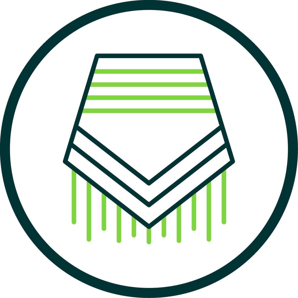 Poncho Line Circle Icon Design vector
