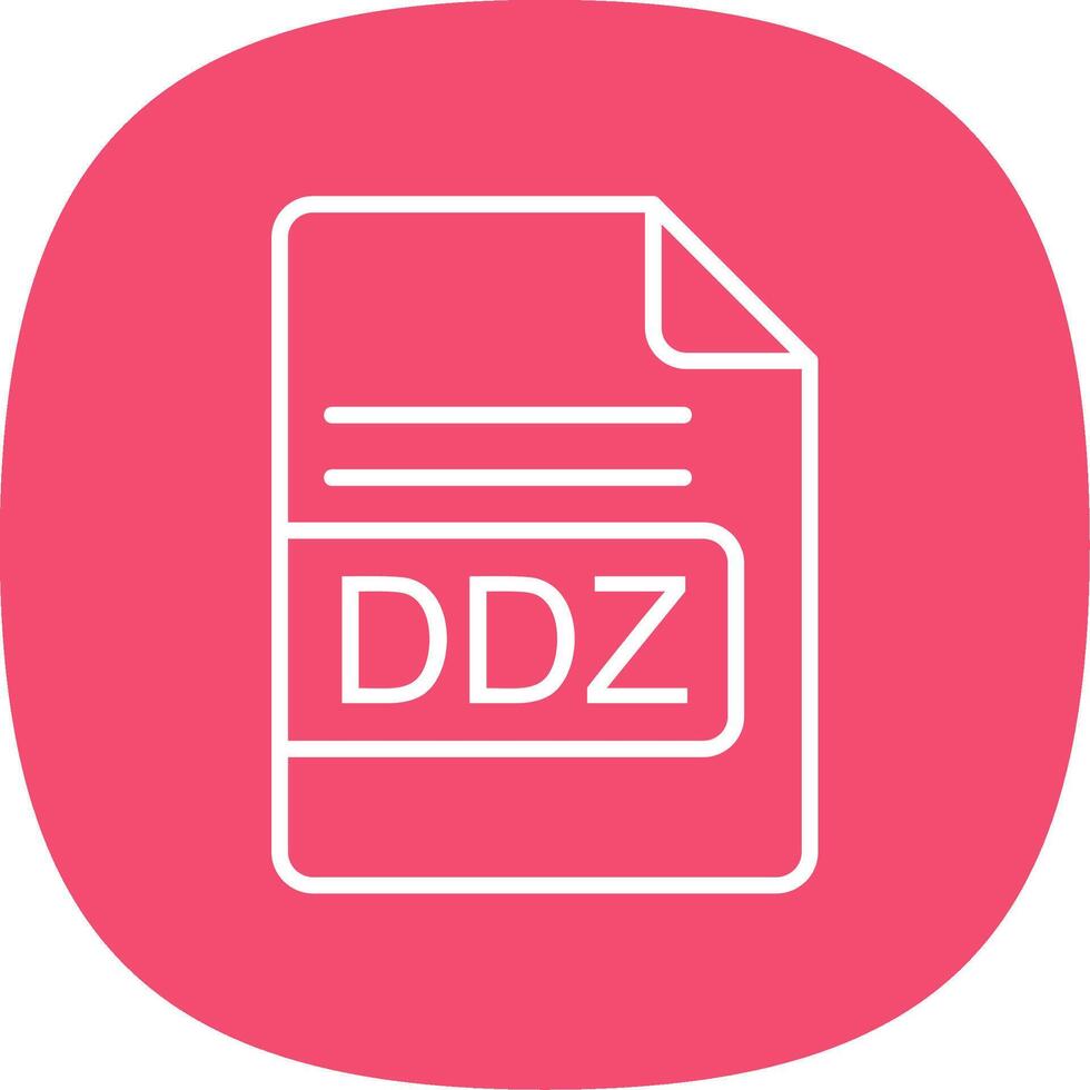 ddz archivo formato línea curva icono diseño vector