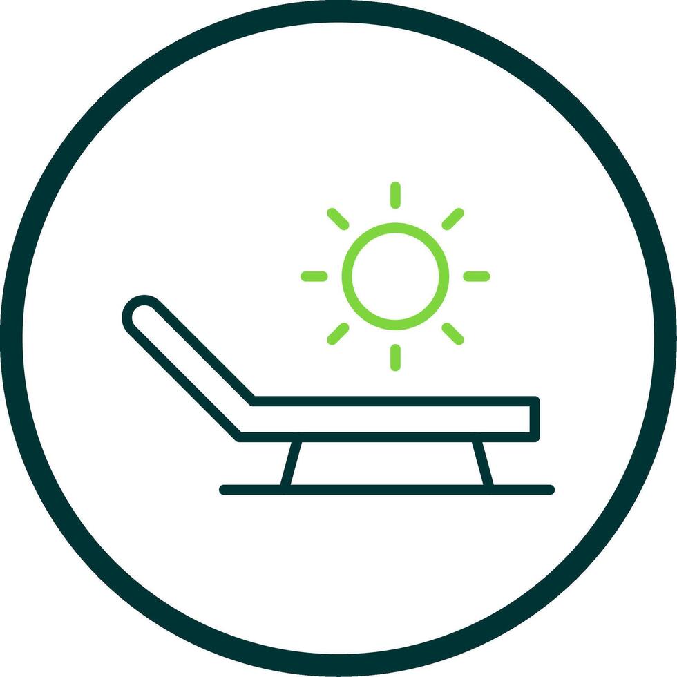 Sunbathing Line Circle Icon Design vector