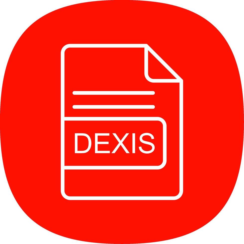 DEXIS File Format Line Curve Icon Design vector