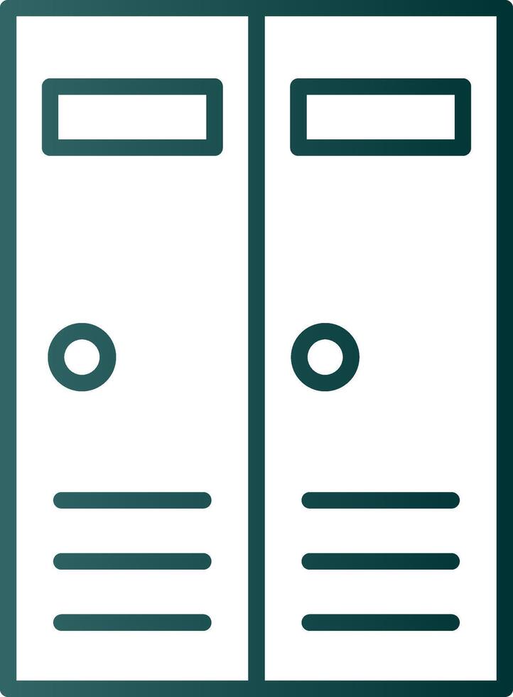 Lockers Line Gradient Icon vector