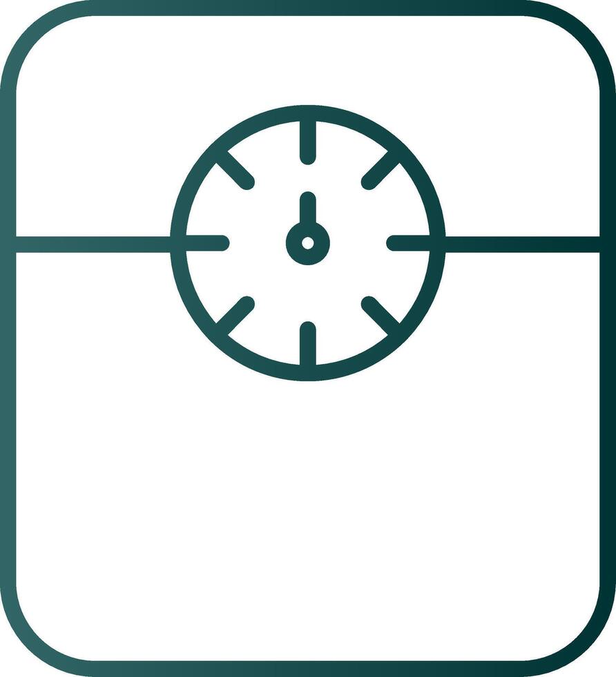 Weight Scale Line Gradient Icon vector