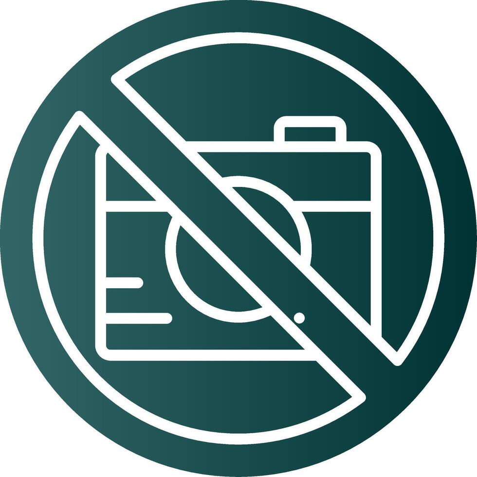 No foto glifo degradado icono vector