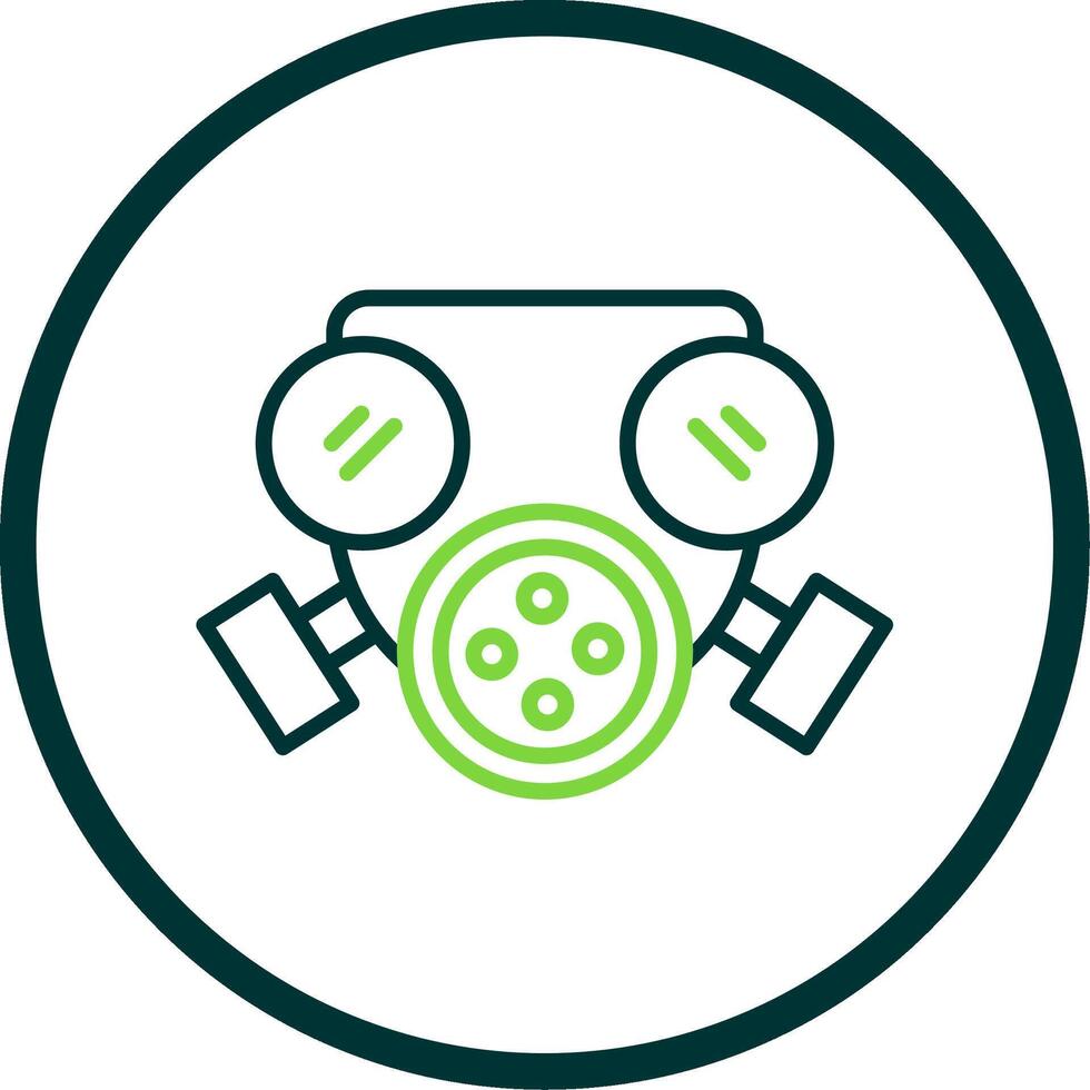 Mask Line Circle Icon Design vector
