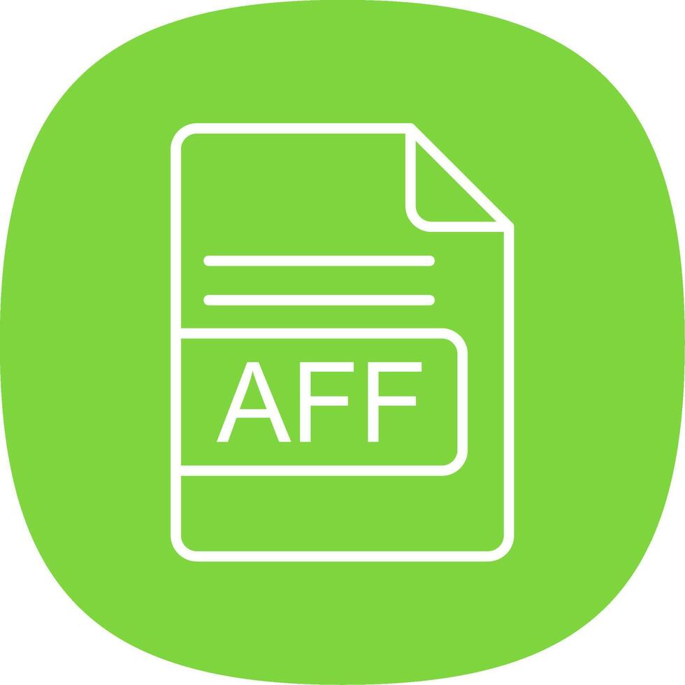 aff archivo formato línea curva icono diseño vector