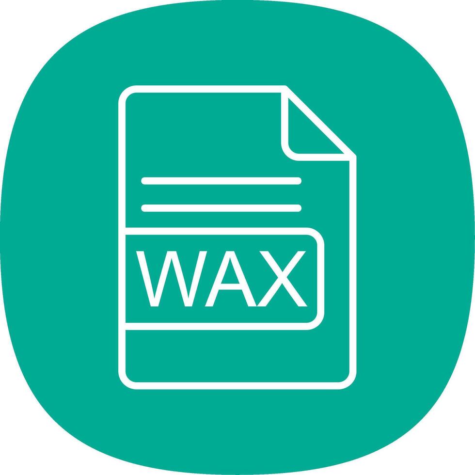 WAX File Format Line Curve Icon Design vector