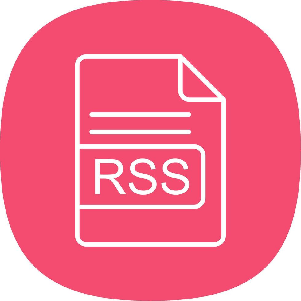 RSS File Format Line Curve Icon Design vector