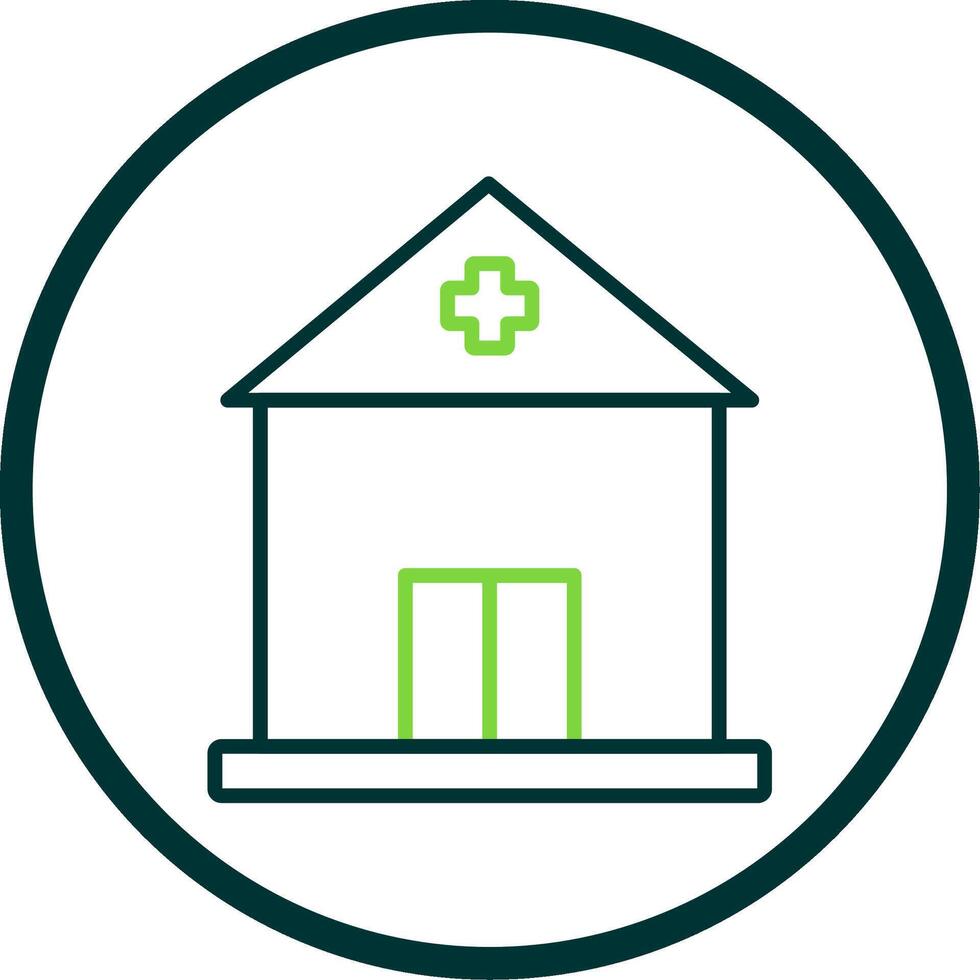 Building Line Circle Icon Design vector