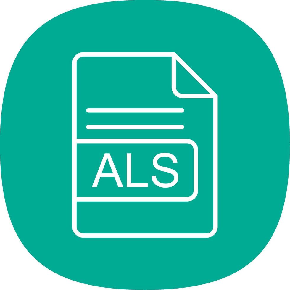 ALS File Format Line Curve Icon Design vector