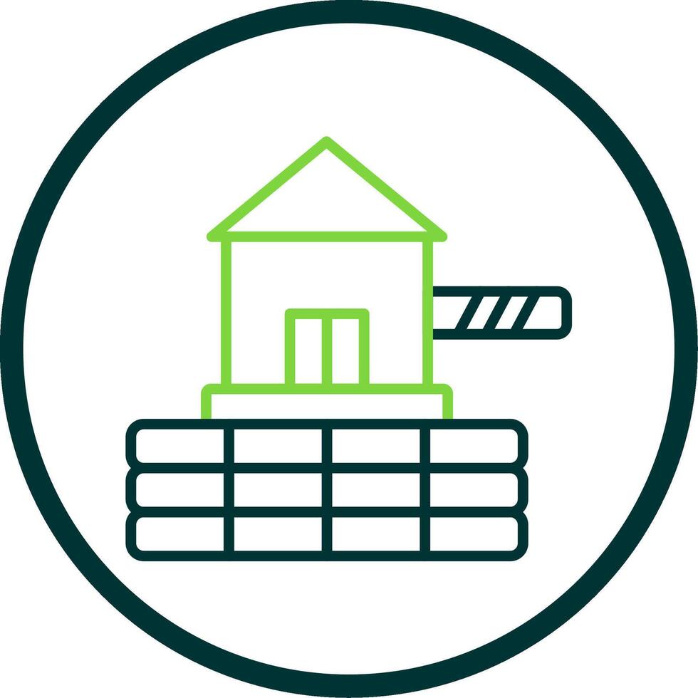 Barrier Line Circle Icon Design vector