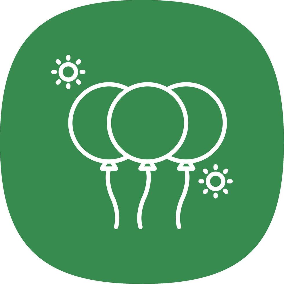 Balloon Line Curve Icon Design vector