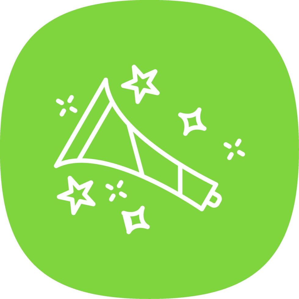 Trumpet Line Curve Icon Design vector