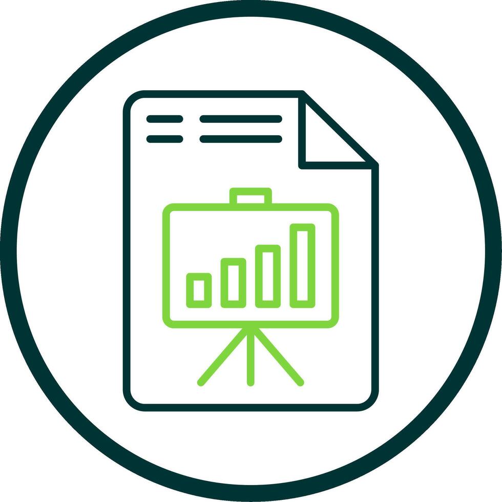 Presentation Line Circle Icon Design vector