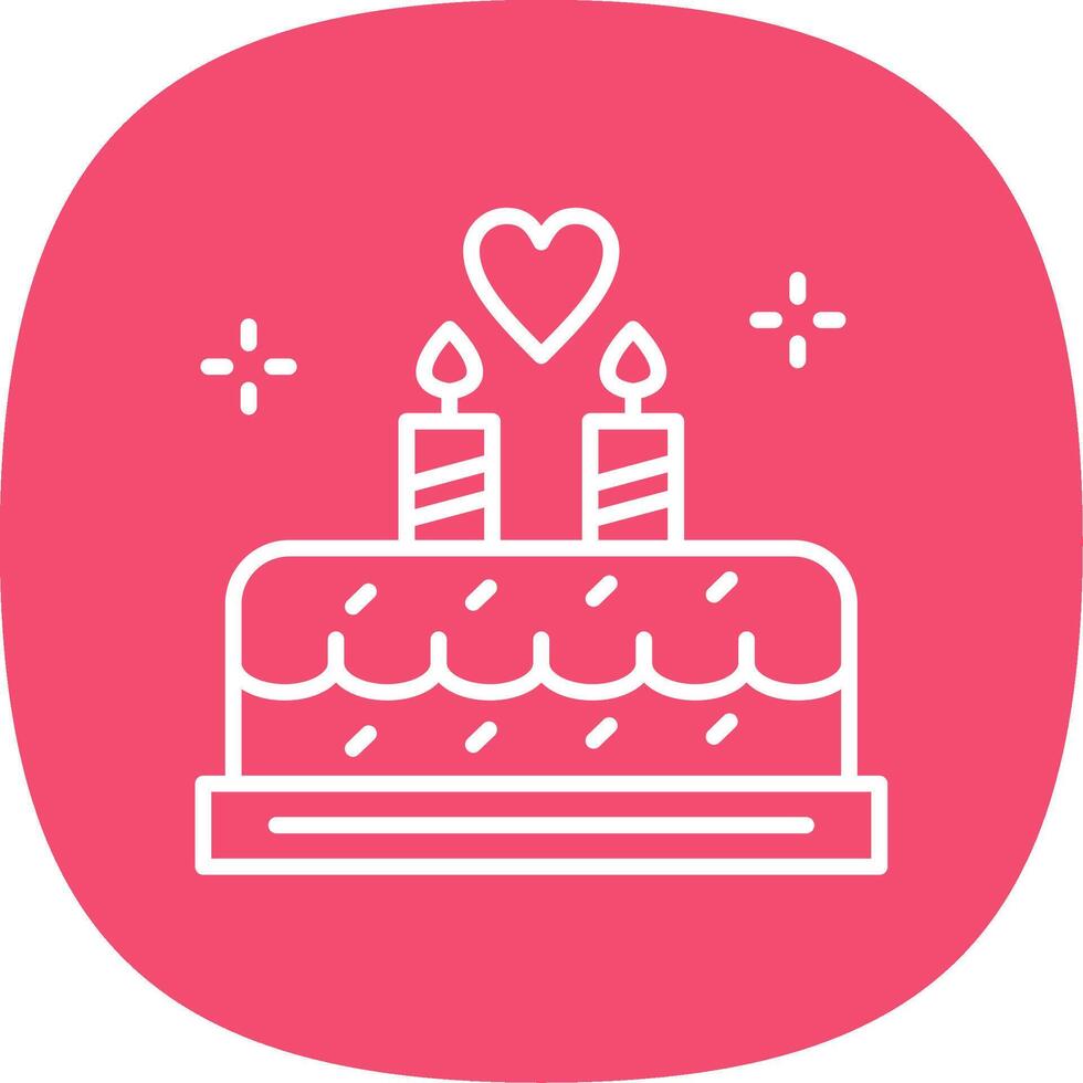 Anniversary Line Curve Icon Design vector