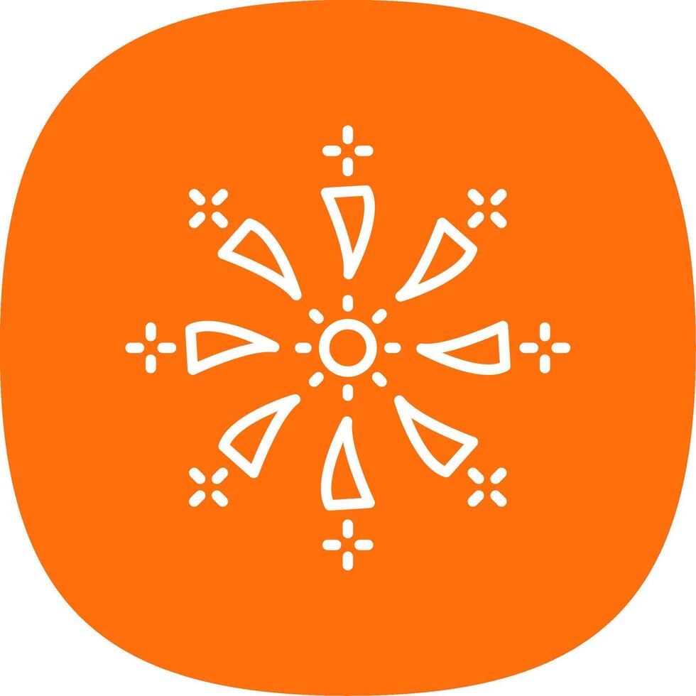 Firework Line Curve Icon Design vector