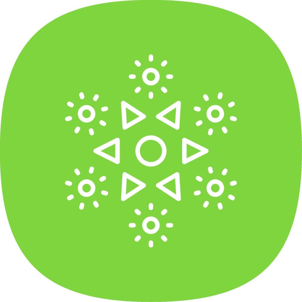 Firework Line Curve Icon Design vector