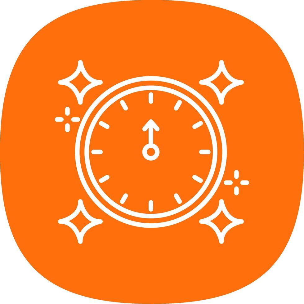 New Year Line Curve Icon Design vector