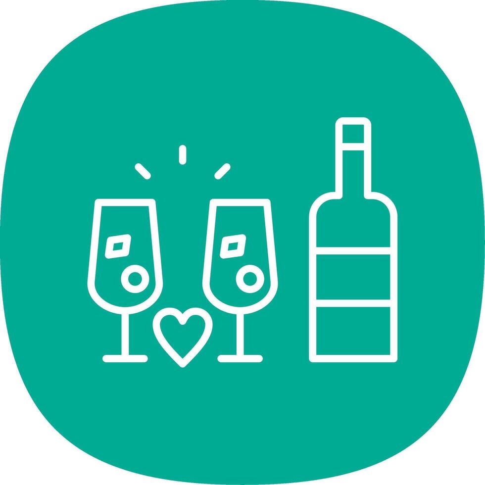 Drink Line Curve Icon Design vector