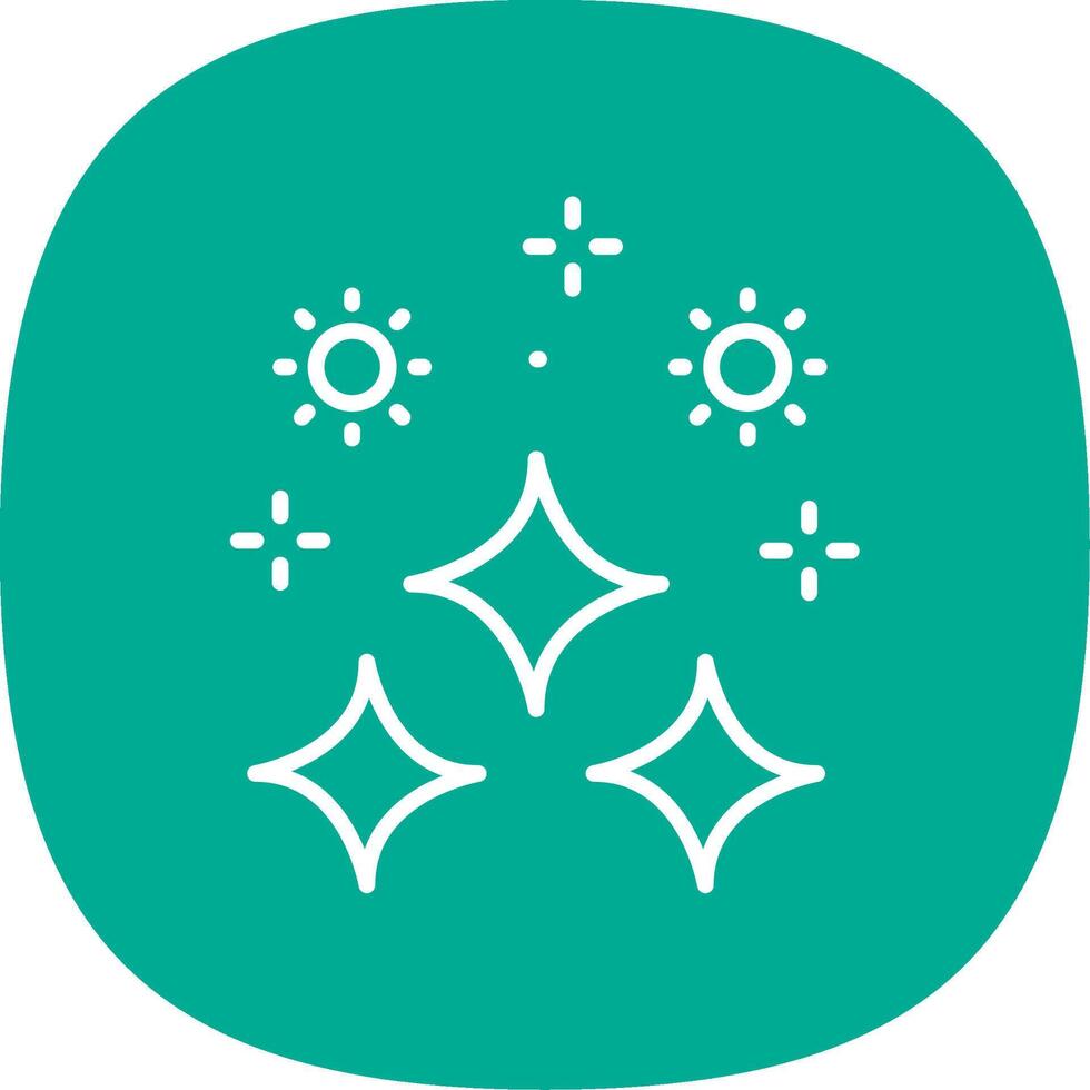 Sparkle Line Curve Icon Design vector