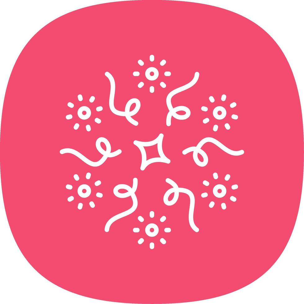 Firework Line Curve Icon Design vector