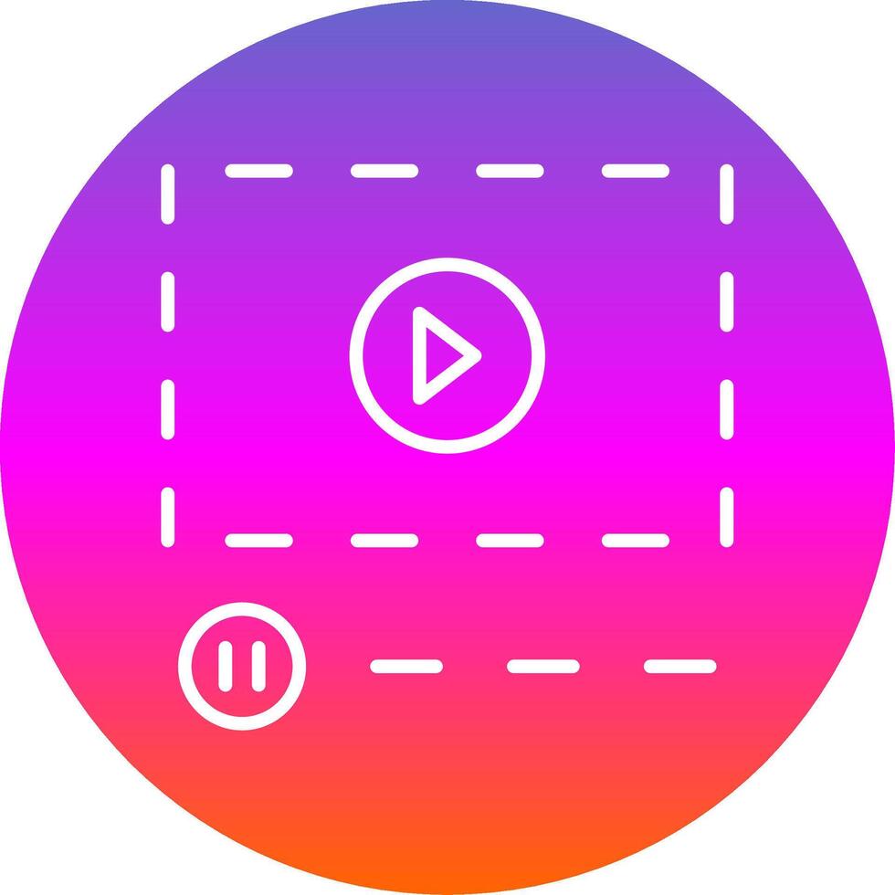 Line Gradient Circle Icon vector