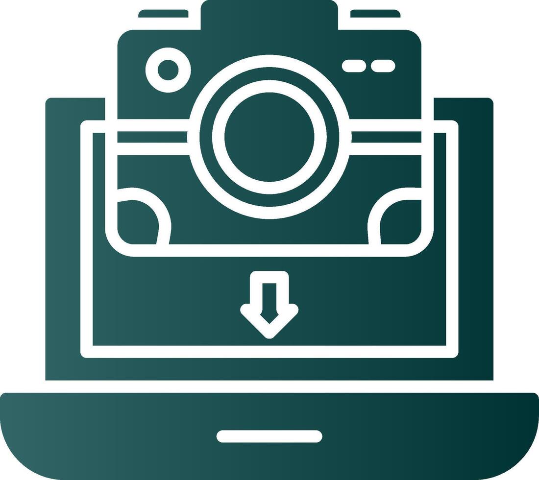 Pictures Glyph Gradient Icon vector