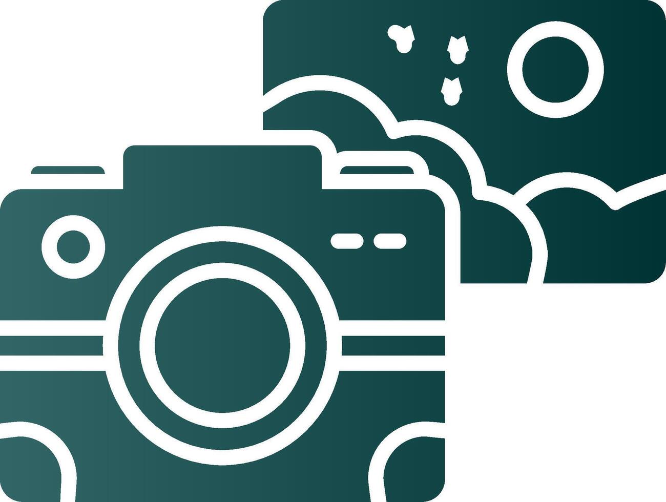 Photo Glyph Gradient Icon vector