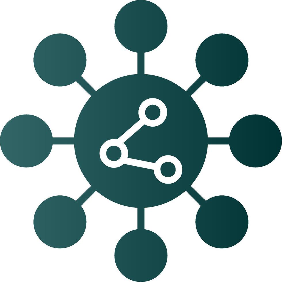 Share Glyph Gradient Icon vector