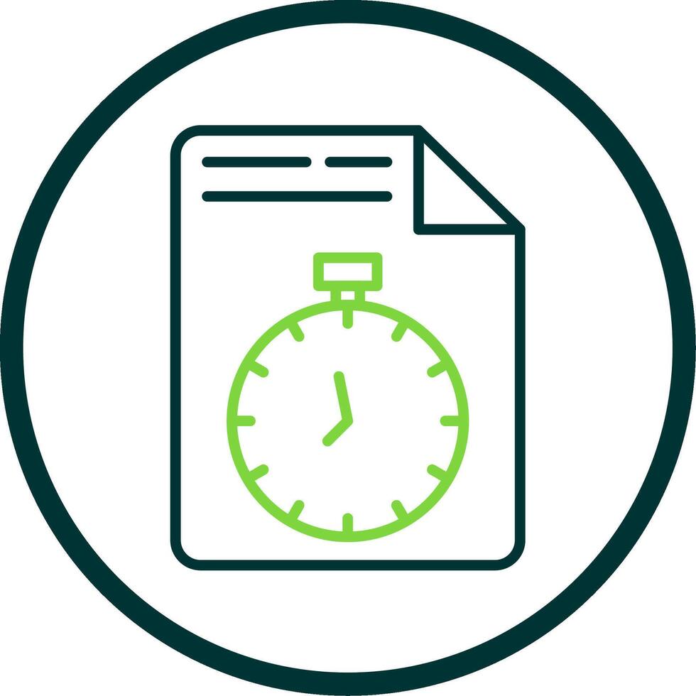 Document Line Circle Icon Design vector
