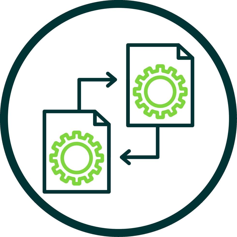 File Management Line Circle Icon Design vector