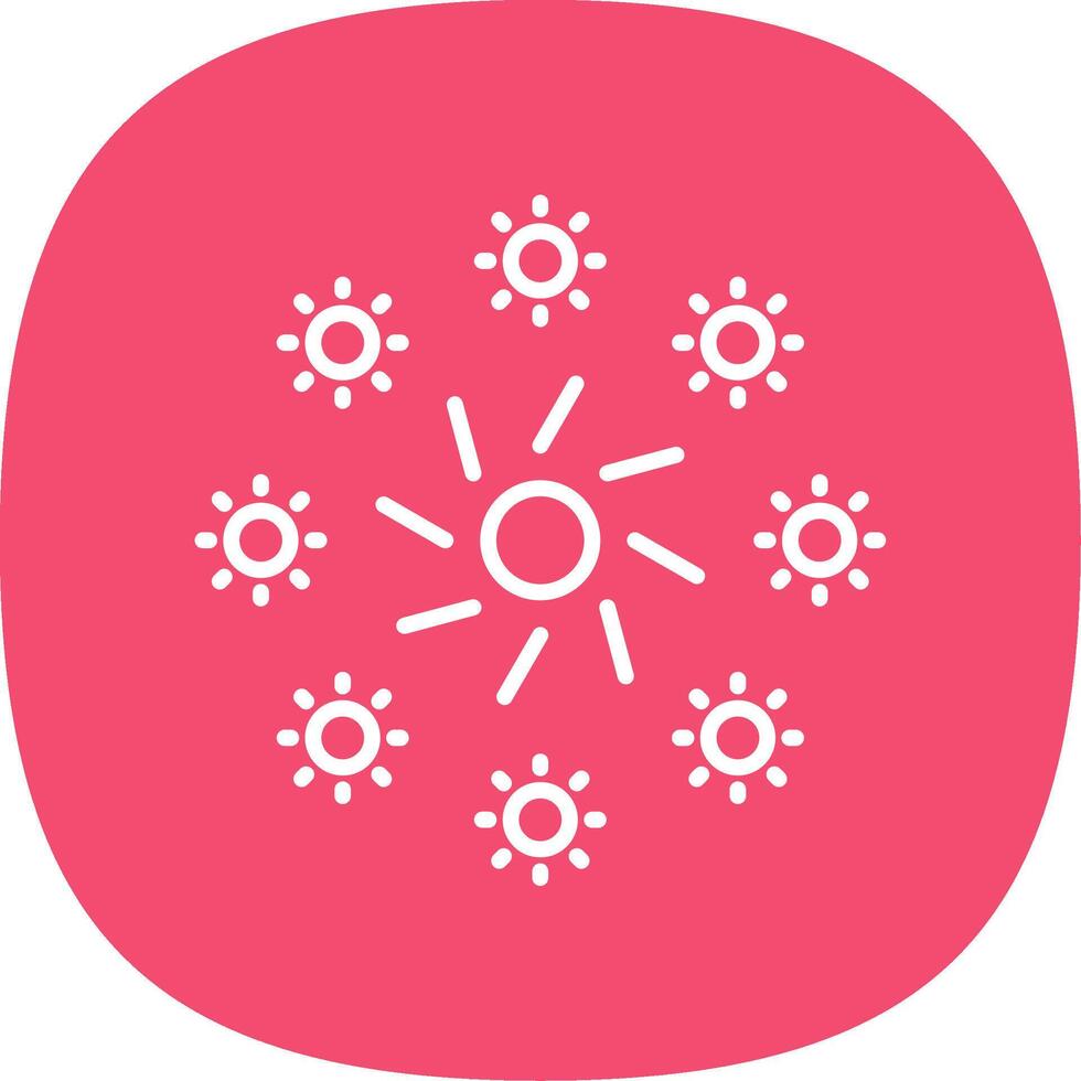 Firework Line Curve Icon Design vector