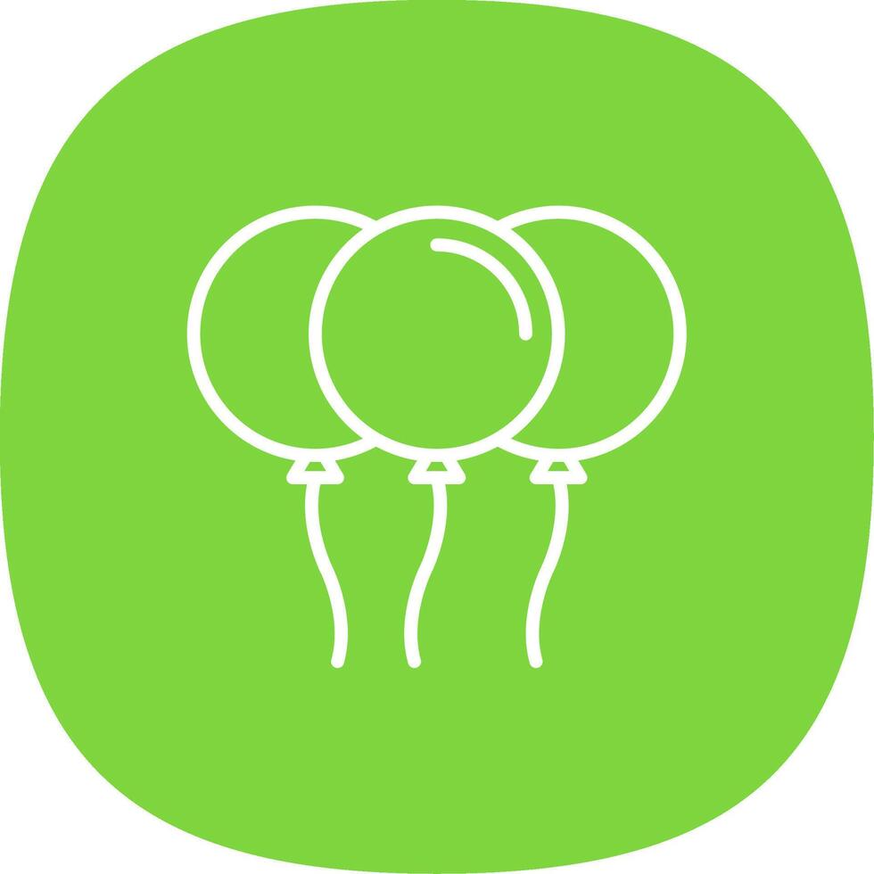 Baloon Line Curve Icon Design vector