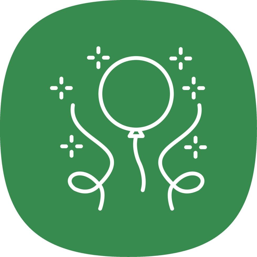 Baloon Line Curve Icon Design vector