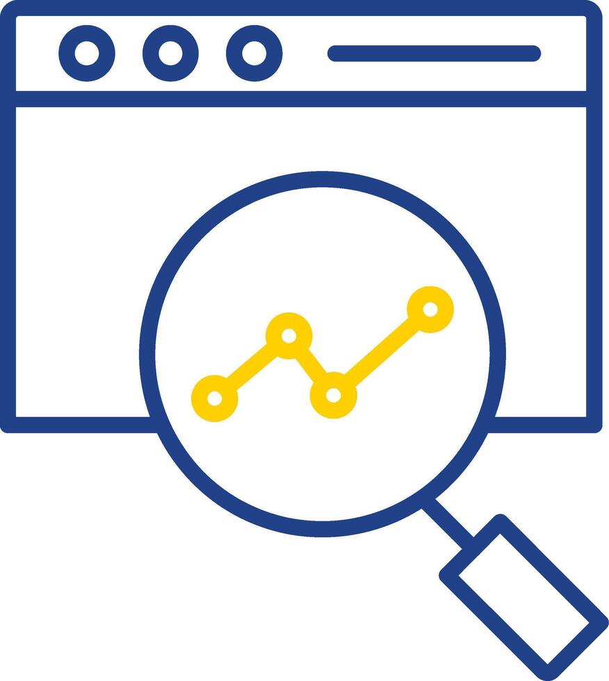 Web Monitoring Line Two Colour Icon Design vector