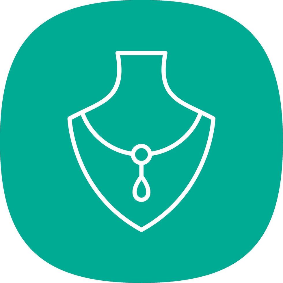Necklace Line Curve Icon Design vector