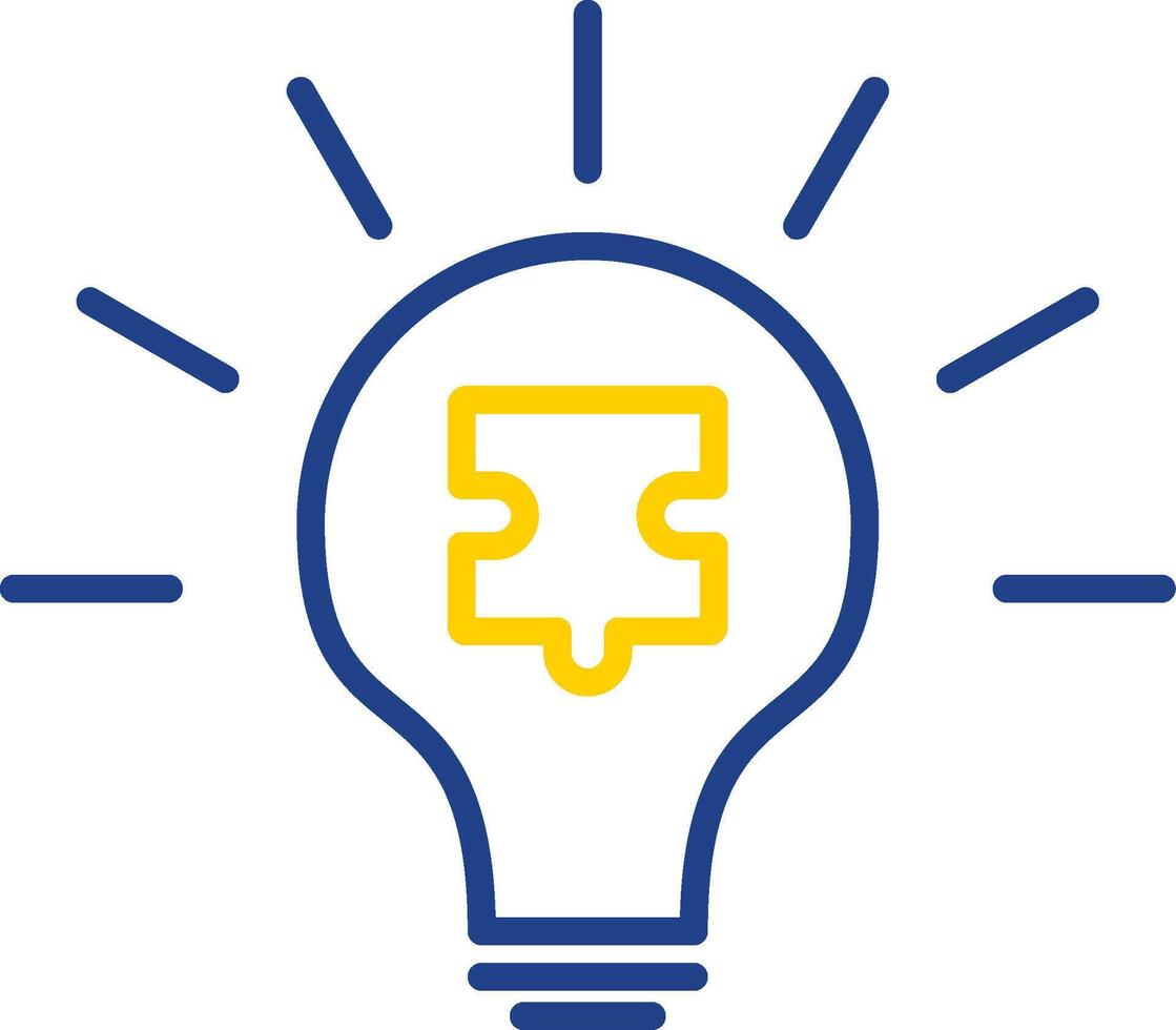 Solution Line Two Colour Icon Design vector