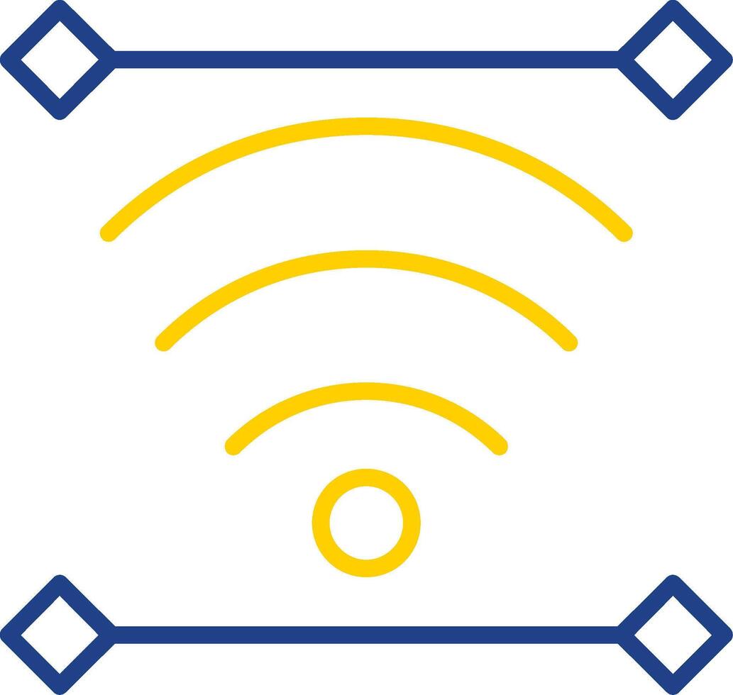 Wireless Line Two Colour Icon Design vector