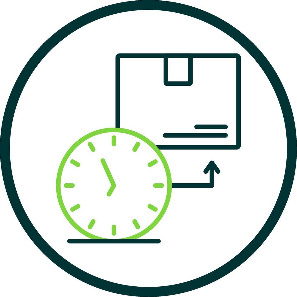 On Time Deliveries Line Circle Icon Design vector