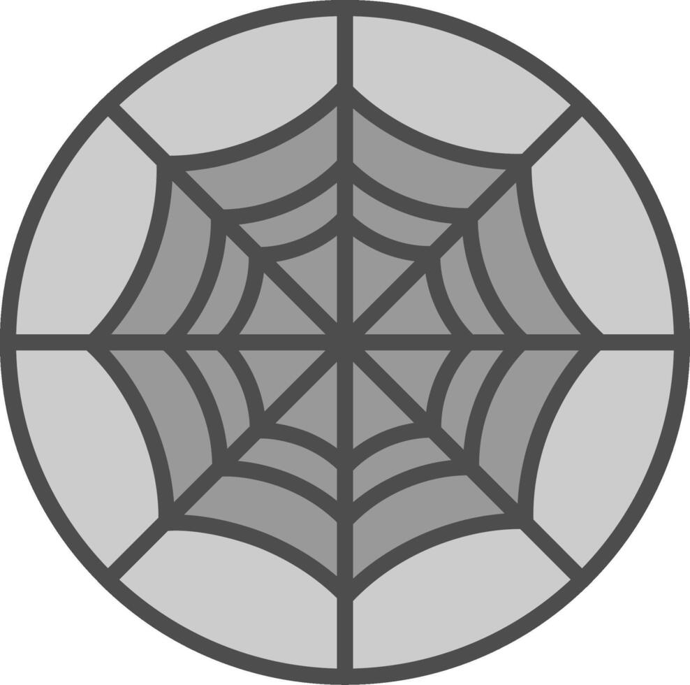 Spider Web Line Filled Greyscale Icon Design vector