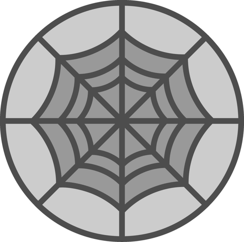 Spider Web Line Filled Greyscale Icon Design vector