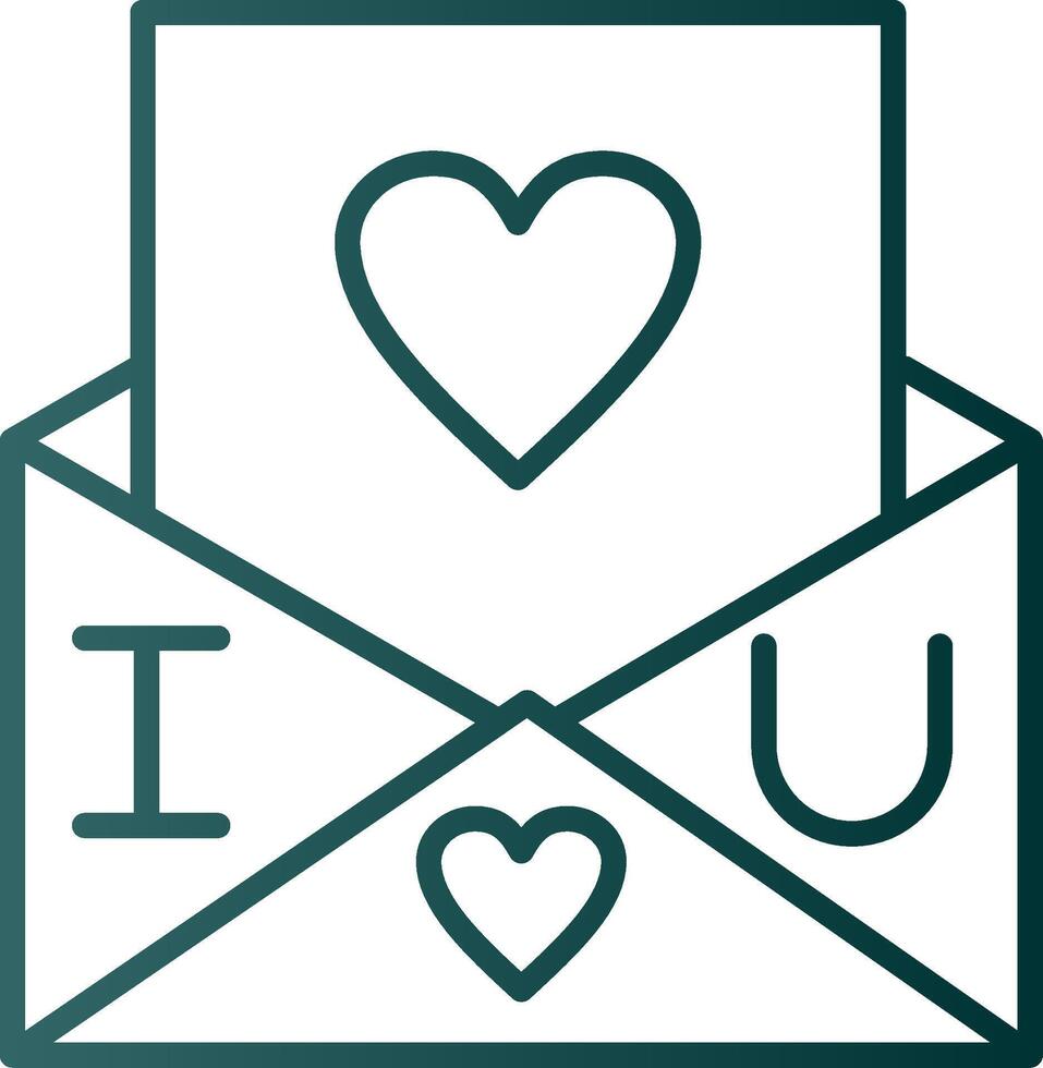 Card Line Gradient Icon vector
