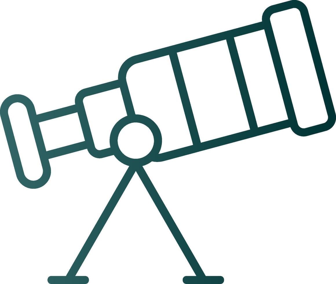 Telescope Line Gradient Icon vector