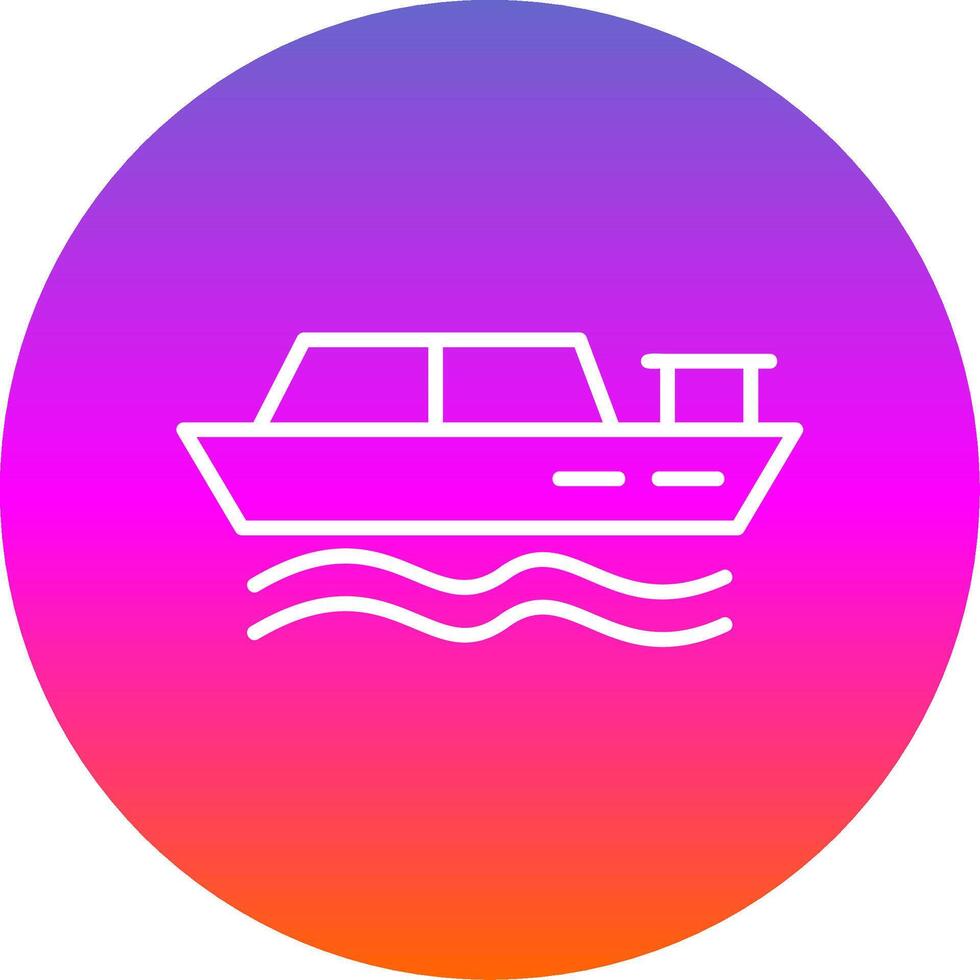 Pedal Boat Line Gradient Circle Icon vector