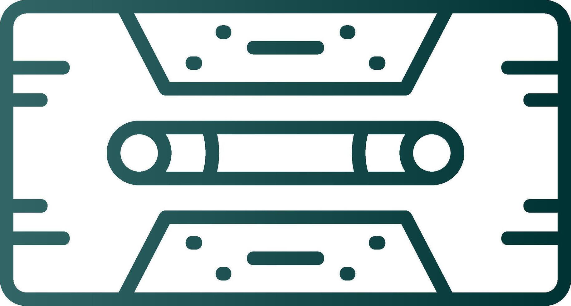 Cassette Tape Line Gradient Icon vector