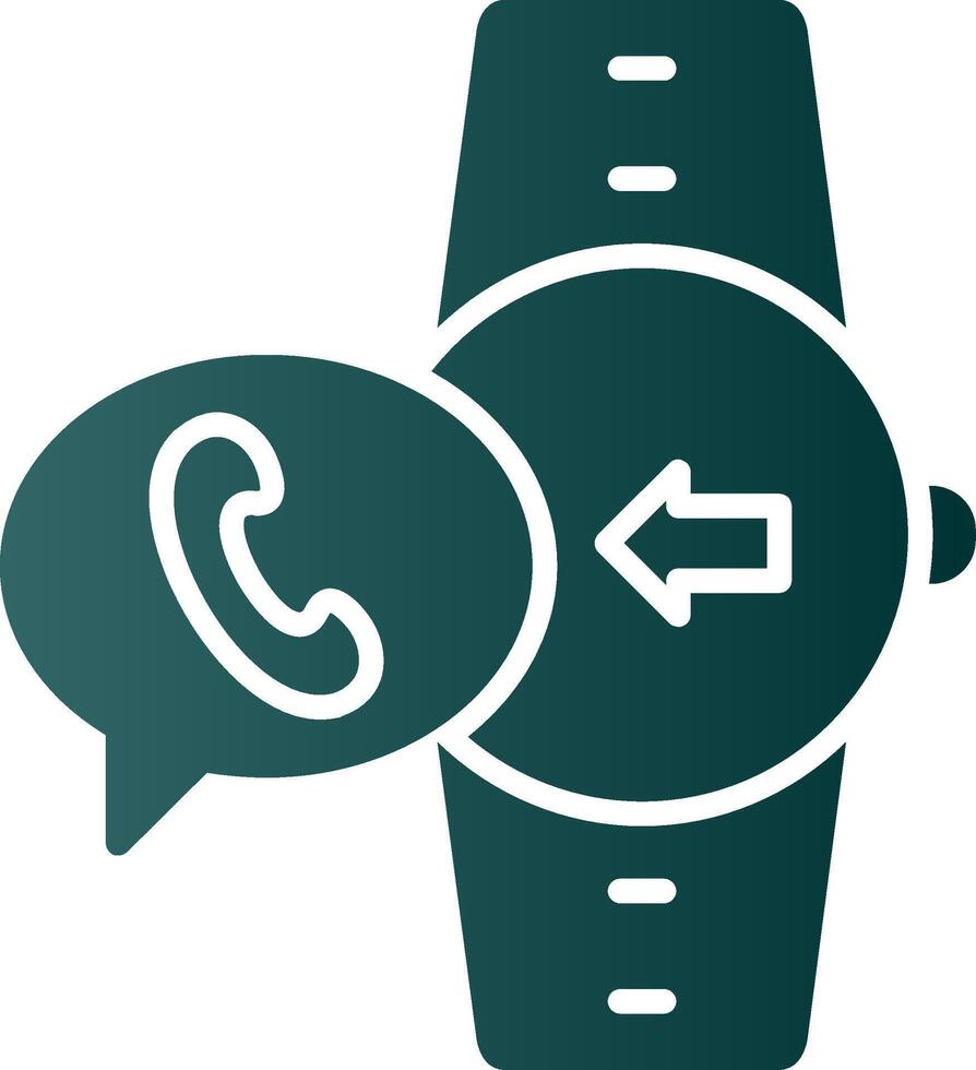 Incoming Call Glyph Gradient Icon vector