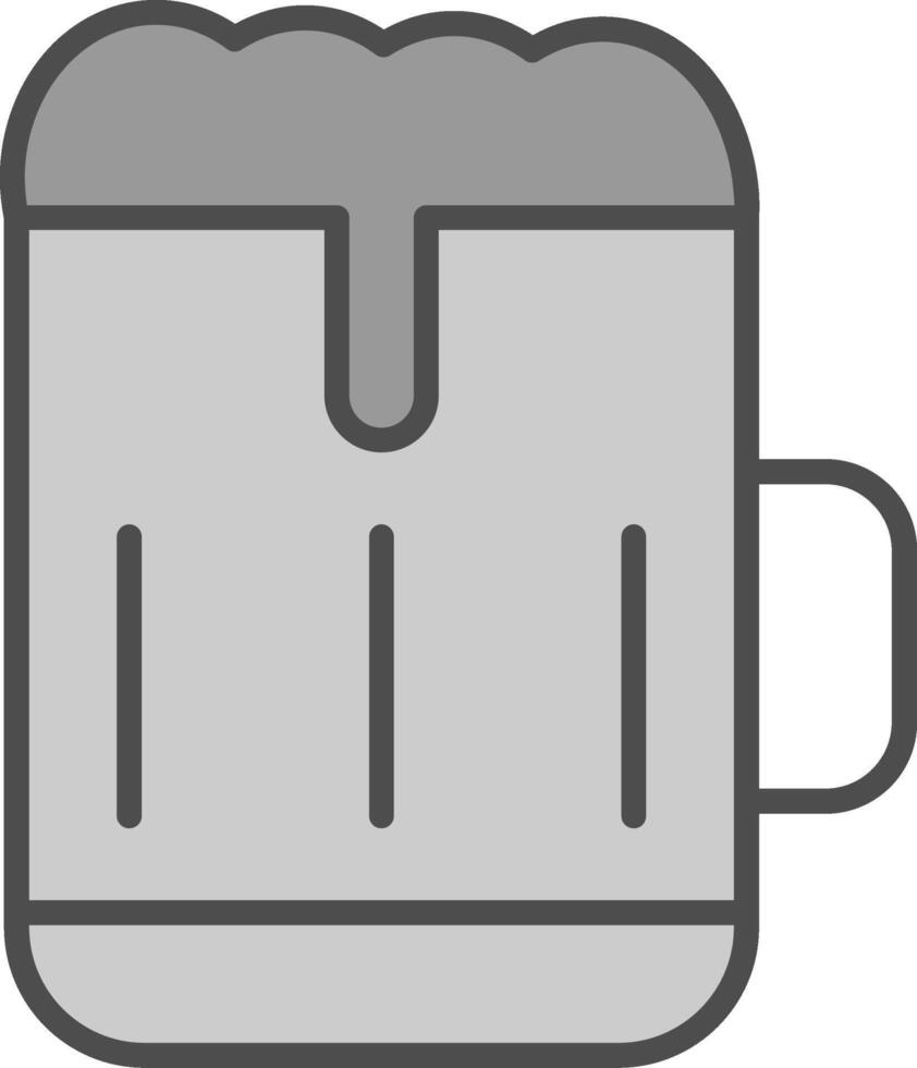 Bar Line Filled Greyscale Icon Design vector