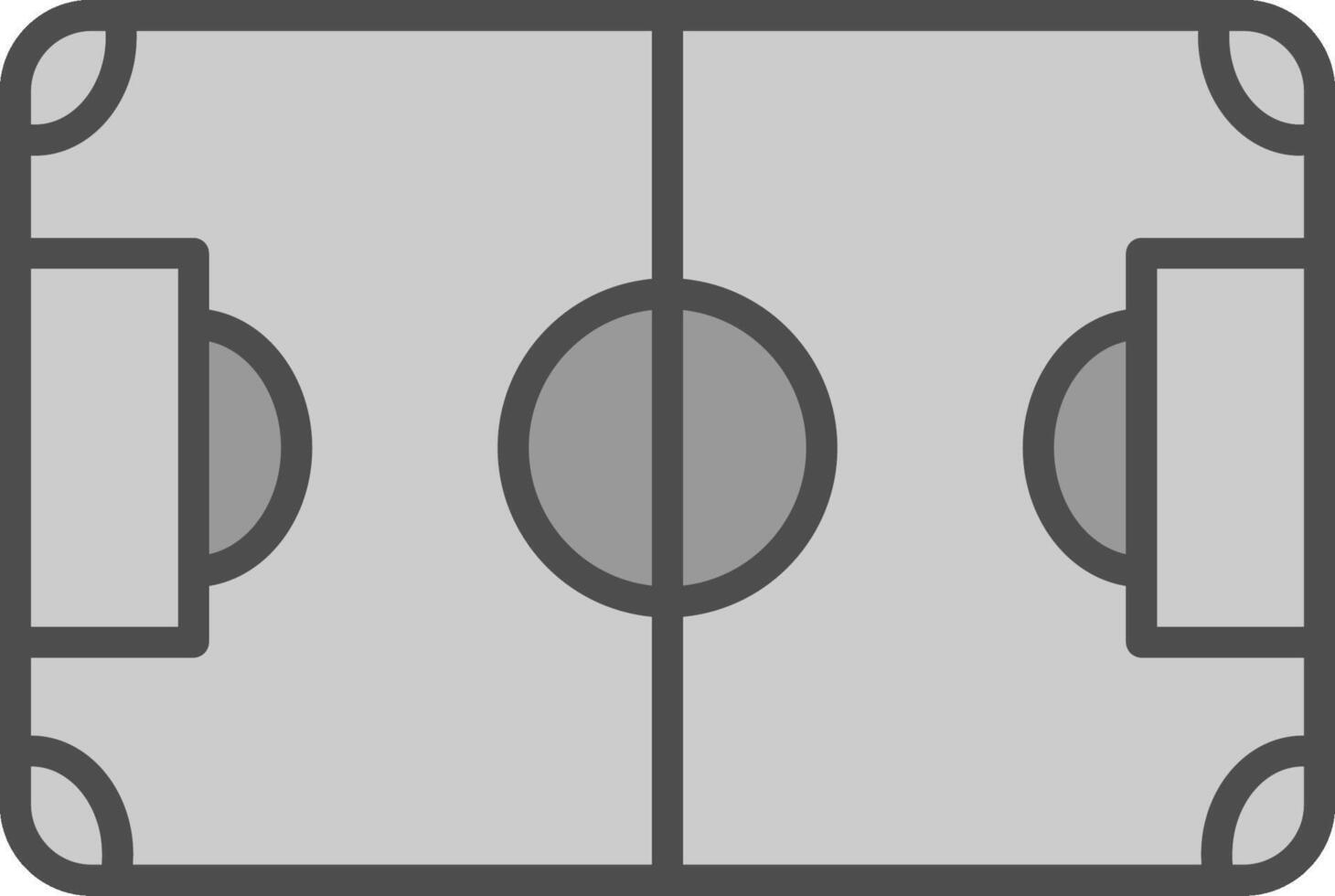 Soccer Field Line Filled Greyscale Icon Design vector