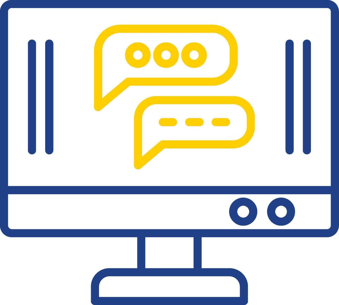 Perfessional Chat Line Two Colour Icon Design vector