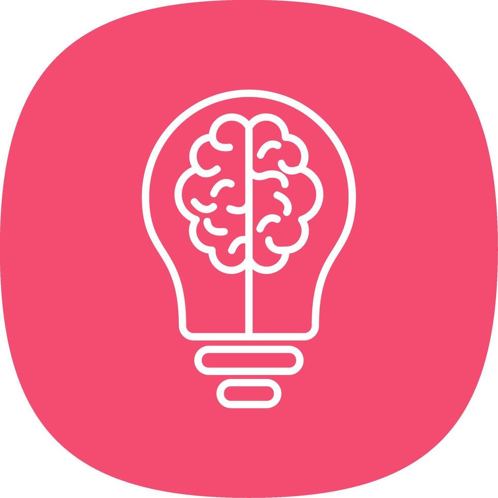 Brainstorm Line Curve Icon Design vector