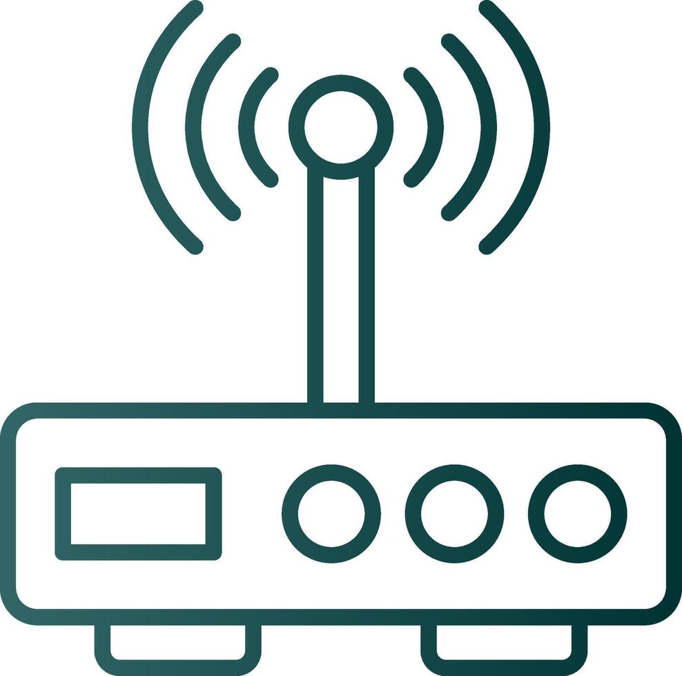 Modem Line Gradient Icon vector